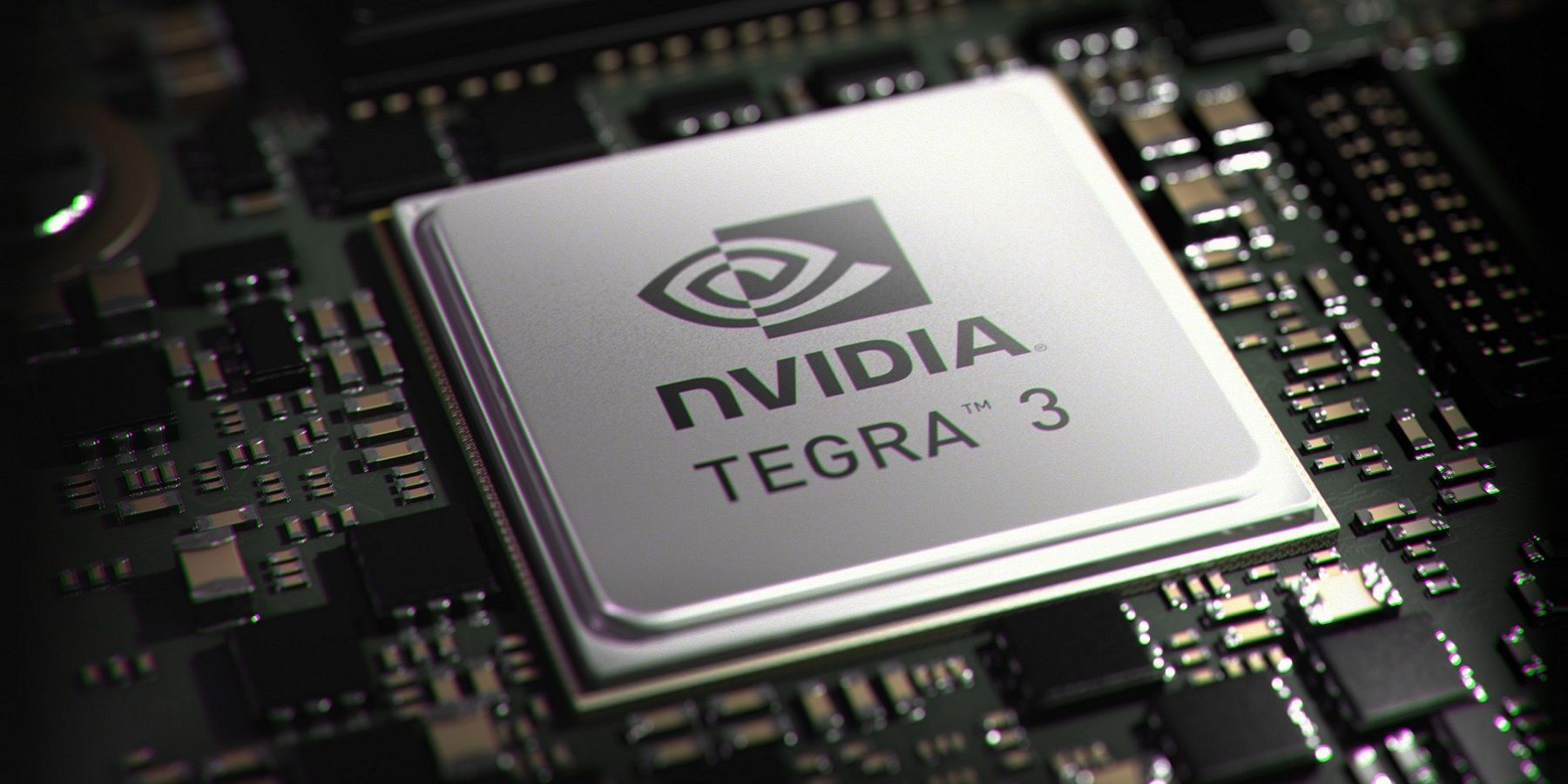 A photo of a motherboard with an Nvidia TEGRA-3 chip in it.