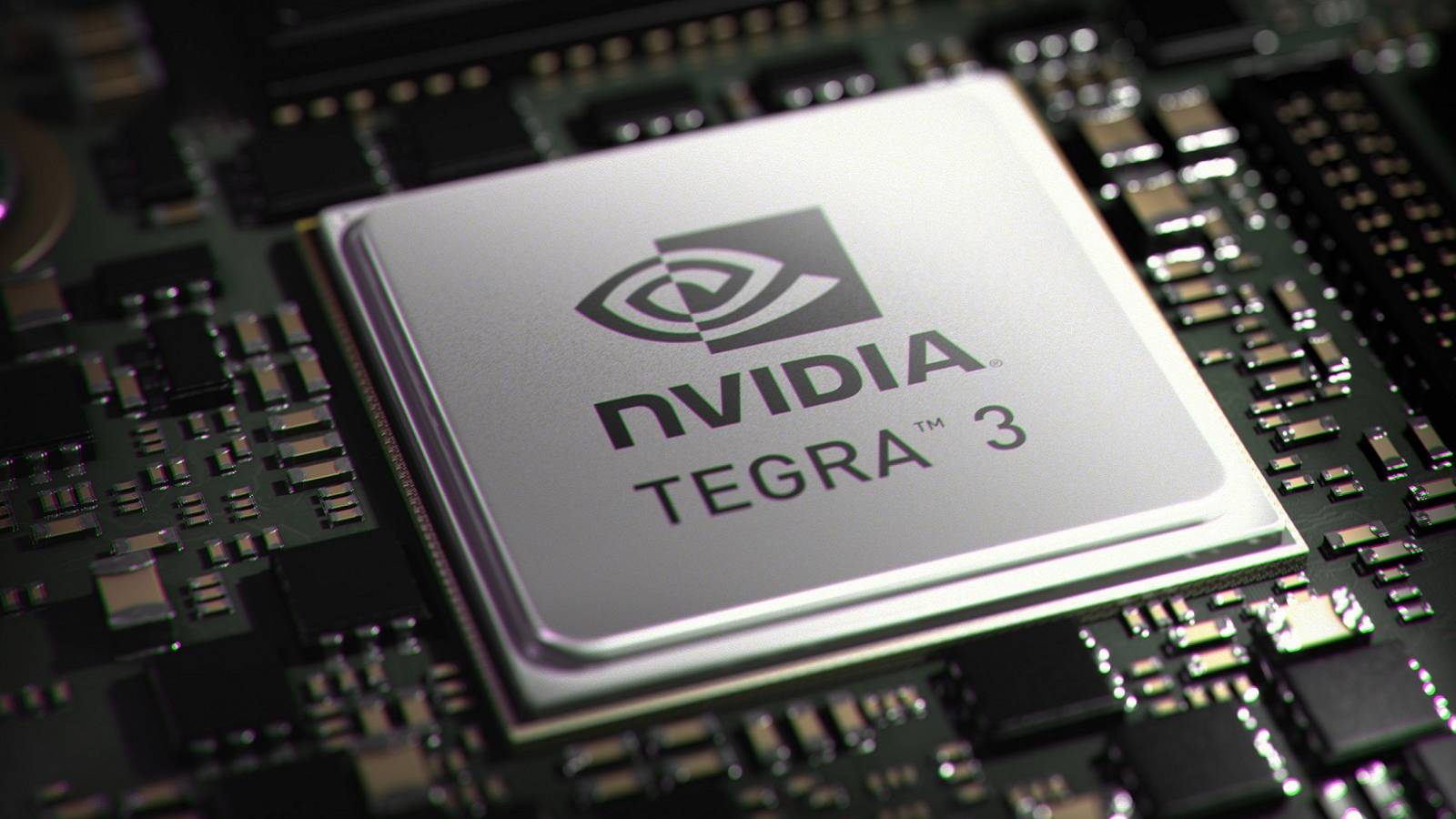 A photo of a motherboard with an Nvidia TEGRA-3 chip in it.