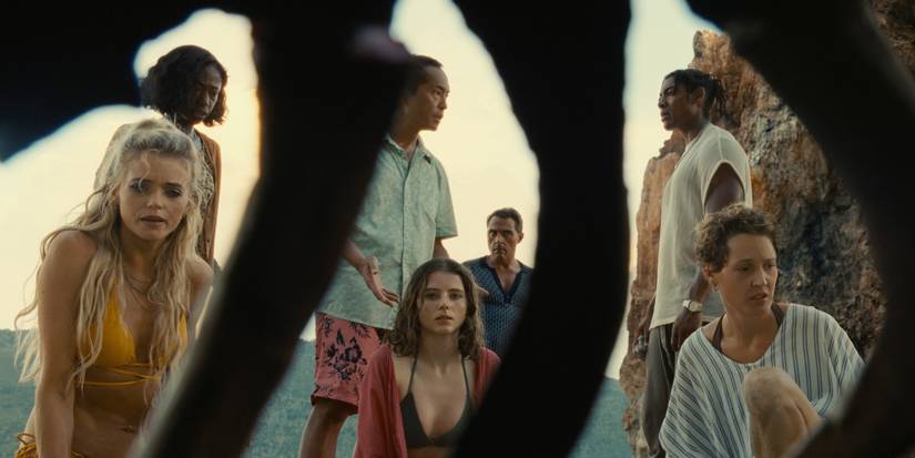 The cast of old on the beach