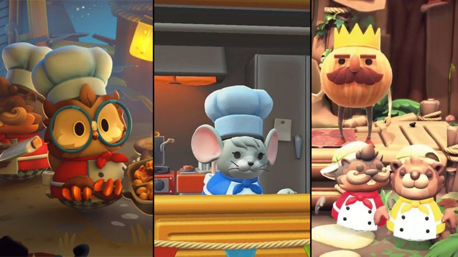 owl beaver mouse bear overcooked 2 