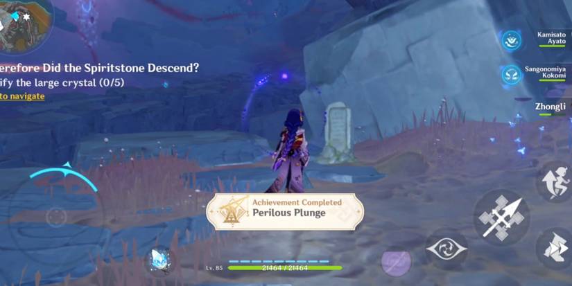 perilous plunge achievement in Genshin impact