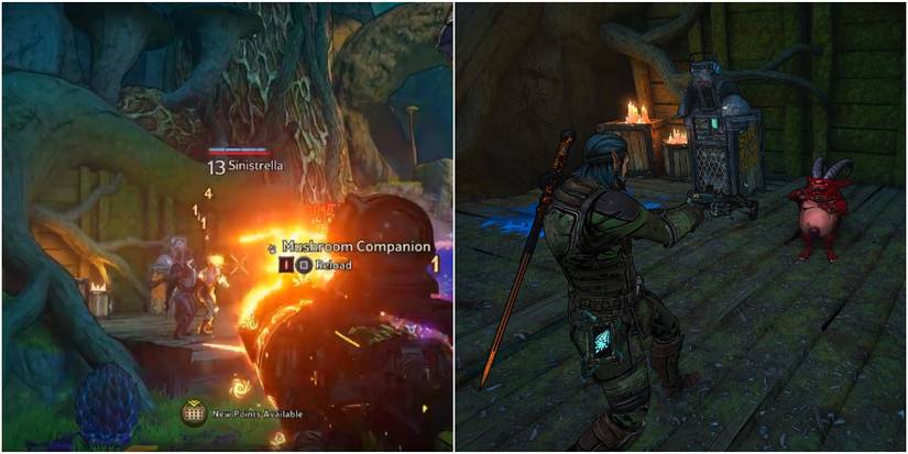 Fighting Talons of Boneflesh and Talking to Zygaxis from Lyre and the Brimstone in Tiny Tina's Wonderlands 