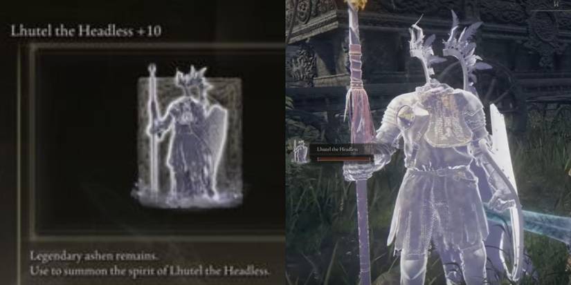 Lhutel the Headless Ash Summon from Elden Ring.