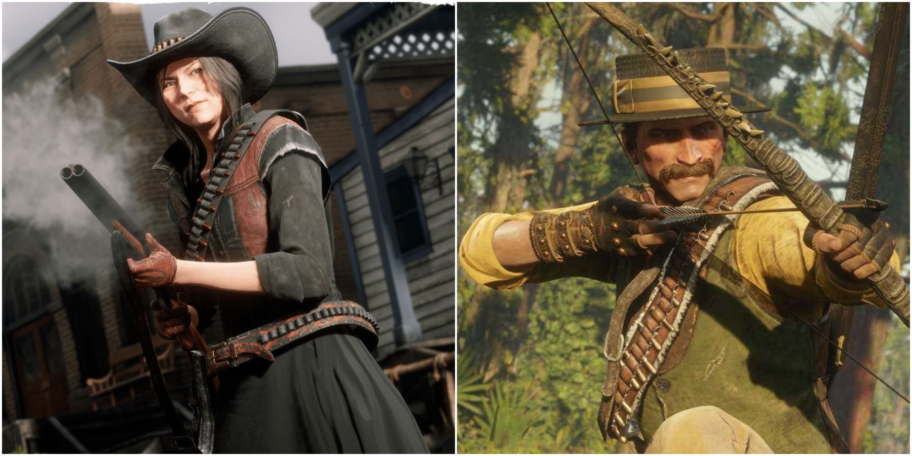 Red Dead Online woman (left) and man (right)