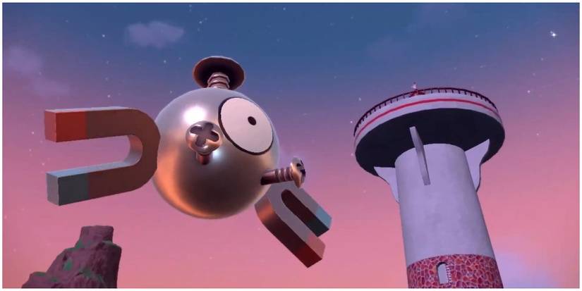 Magnemite by lighthouse.