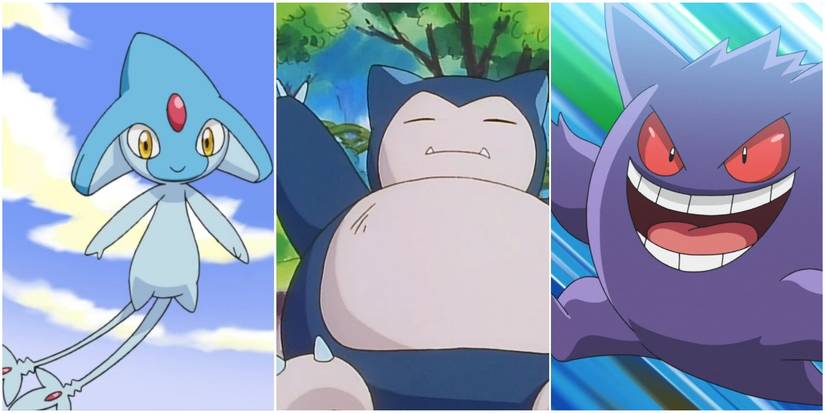 pokemon anime azelf snorlax gengar