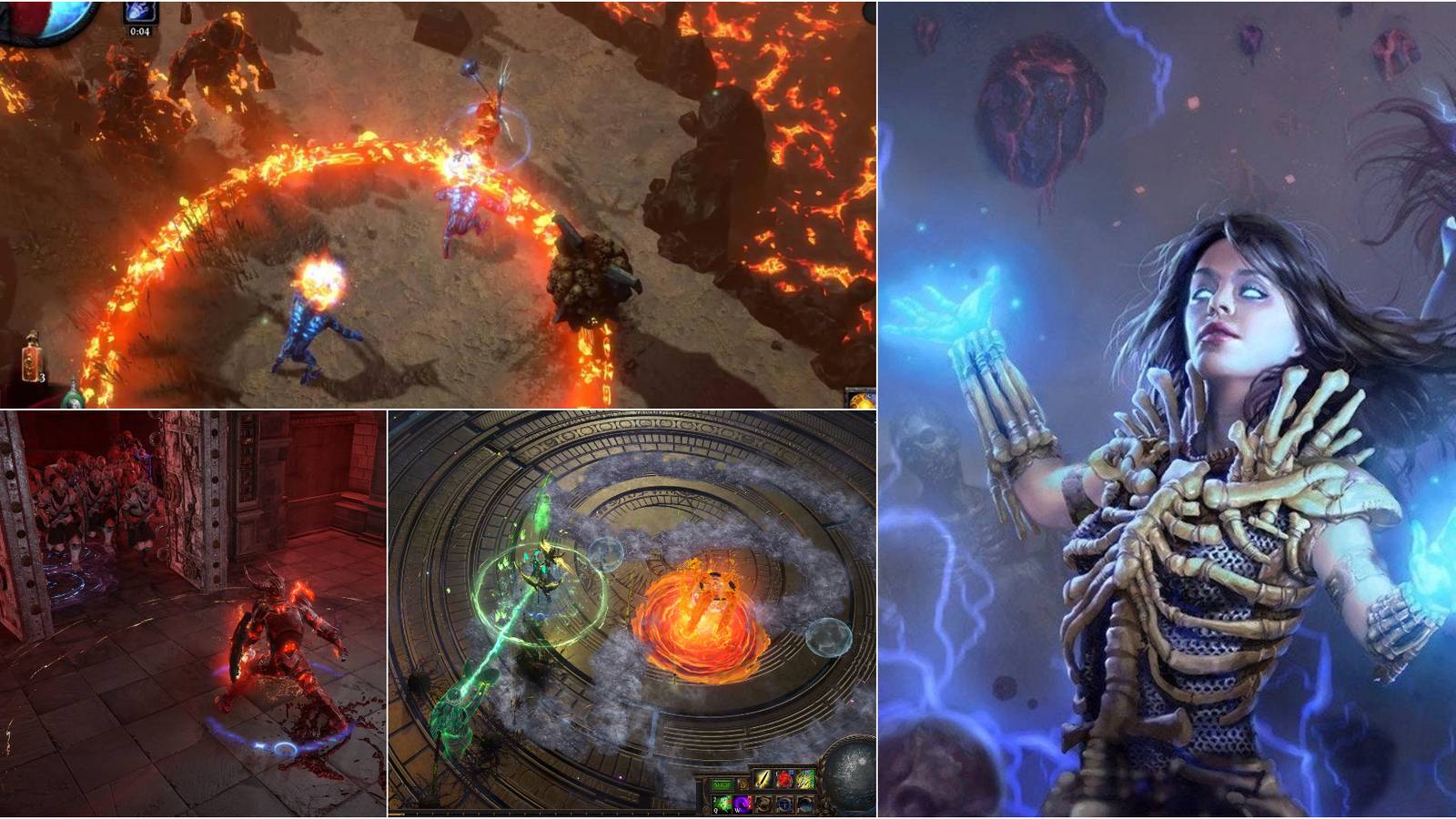Showcase of the Different Solo Classes in Path of Exile. 