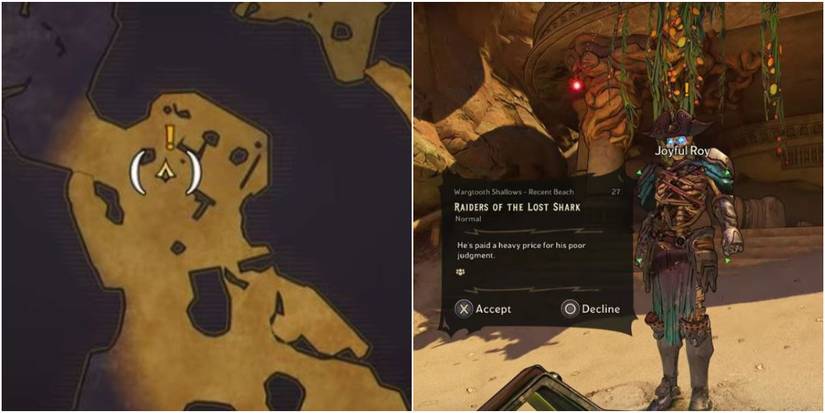 Location to start Raiders of the Lost Shark in Tiny Tina's Wonderlands