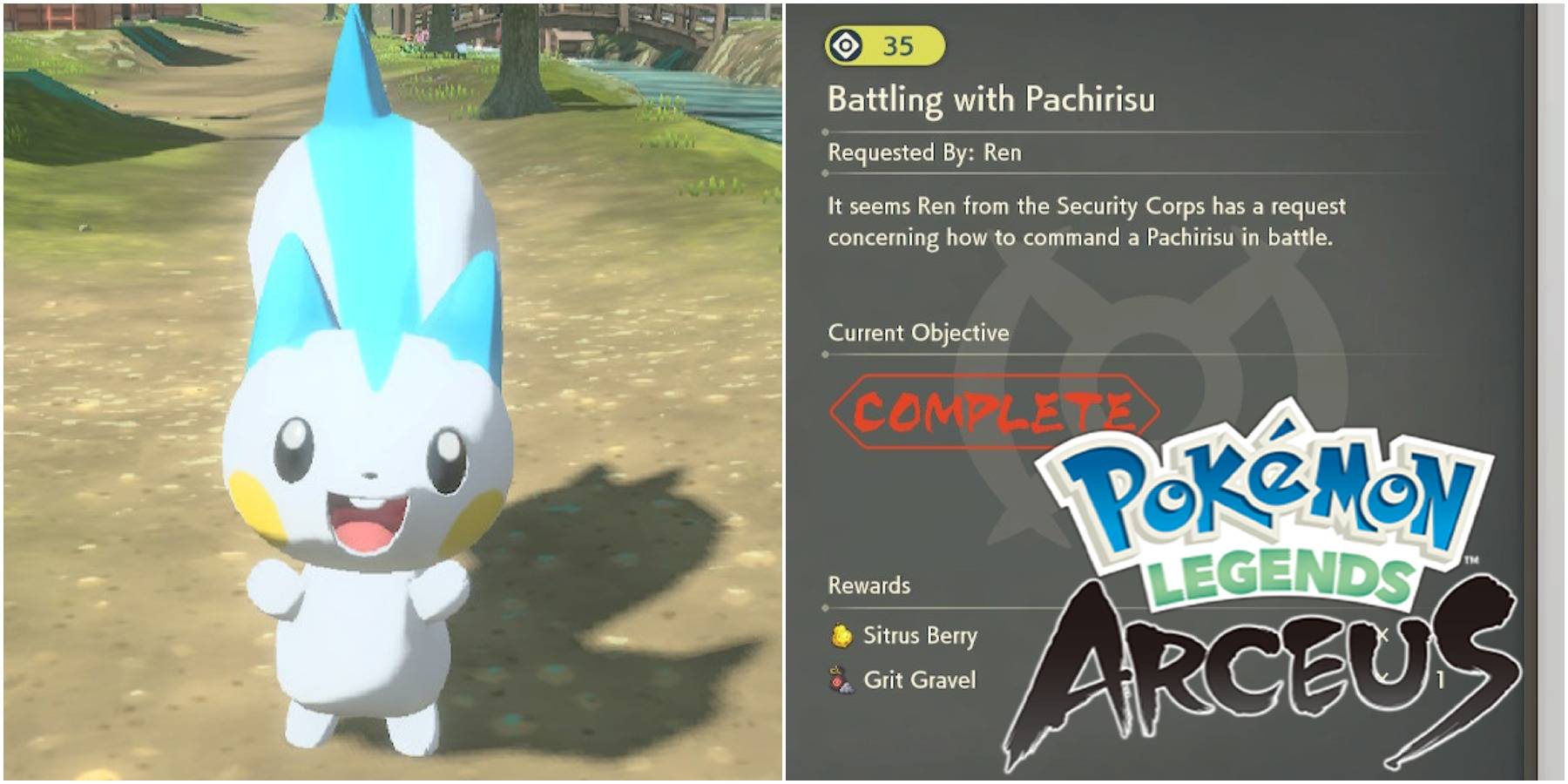 Pachirisu pokemon legends arceus