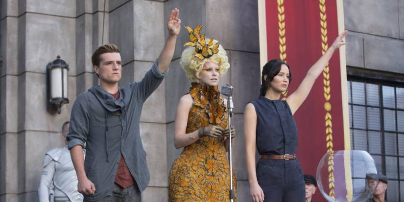 Peeta Mellark, Effie, and Katniss Everdeen