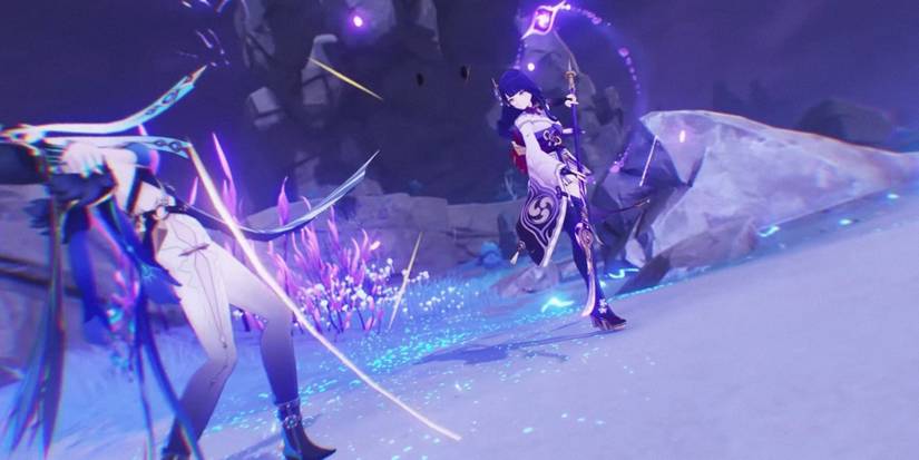 raiden shogun fighting in genshin impact