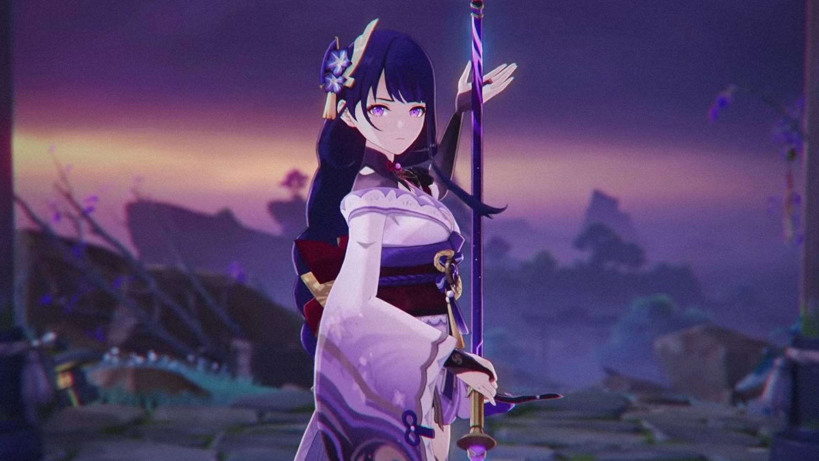 raiden shogun using engulfing lightning in genshin impact