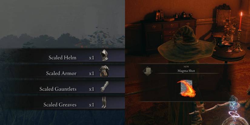 scaled armor and magma shot in Elden ring