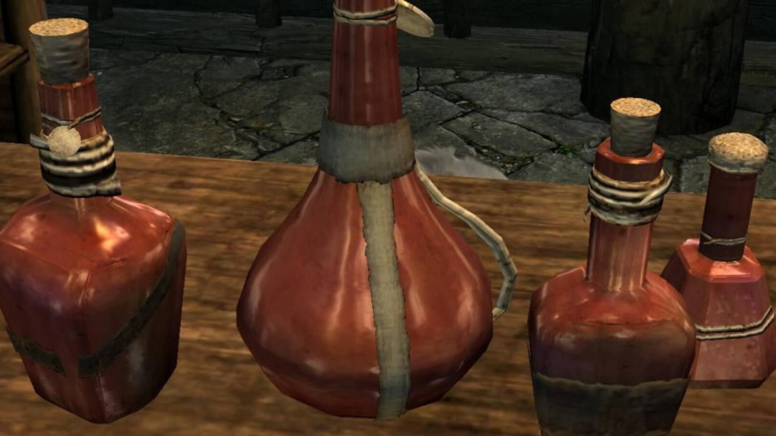 skyrim minor healing potion stained glass