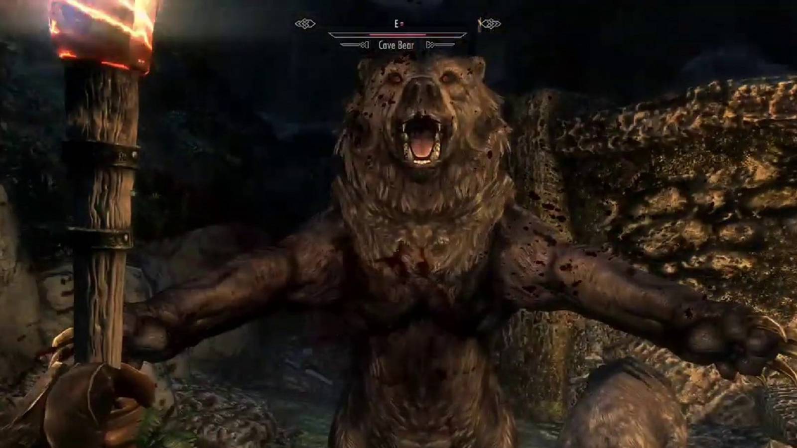 skyrim t-pose cave bear feature