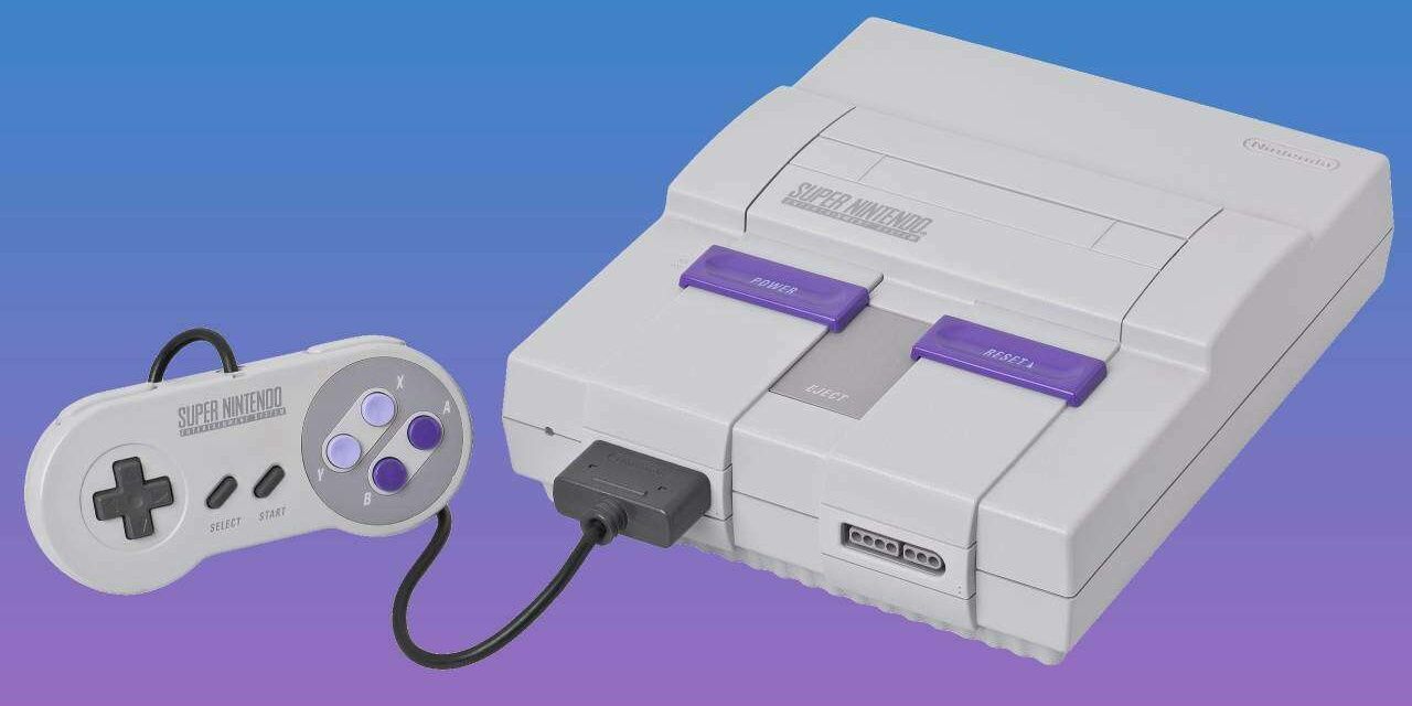 snes with controller Cropped