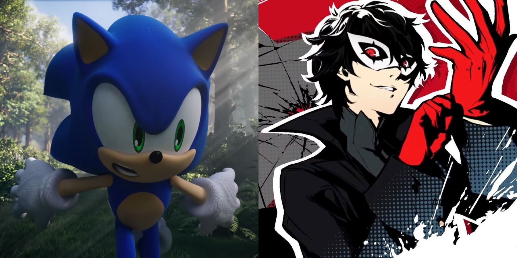 Sonic the Hedgehog in Sonic Frontiers and Persona 5's Joker