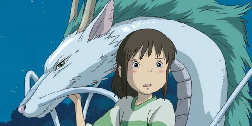 spirited-away haku in dragon form with chihiro