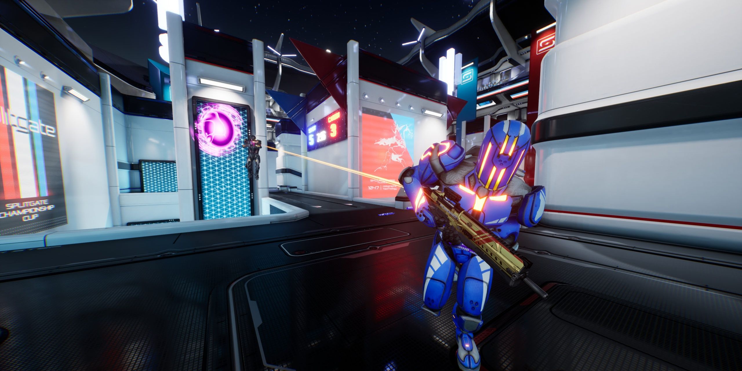 splitgate player getting shot from another player 
