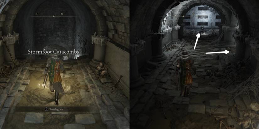 stormfoot catacombs site of lost grace in Elden ring