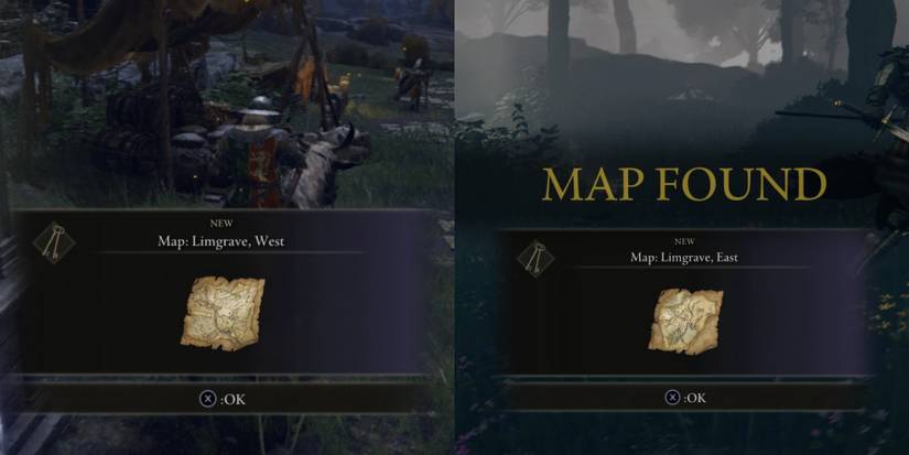 the two limgrave map fragments in elden ring