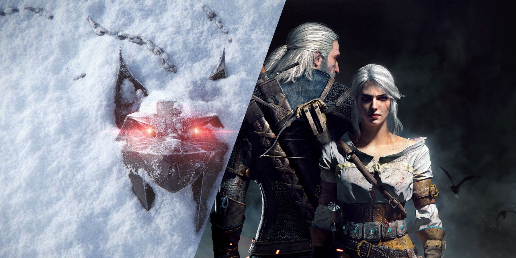 The new Witcher medallion with Geralt of Rivia and Ciri.