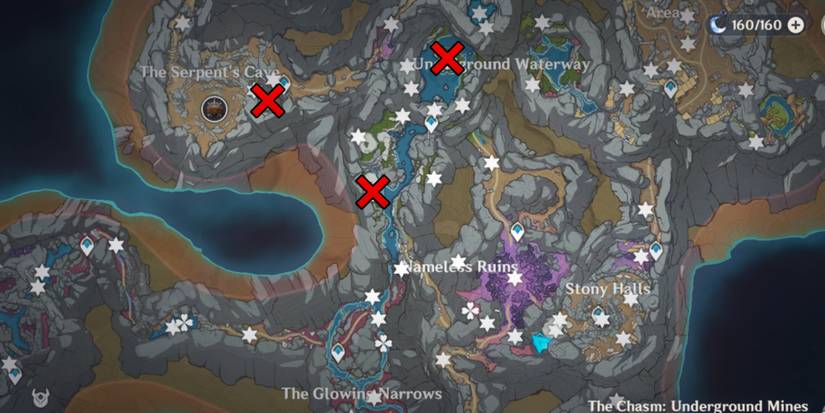 three orbs of the blue depths location in Genshin impact