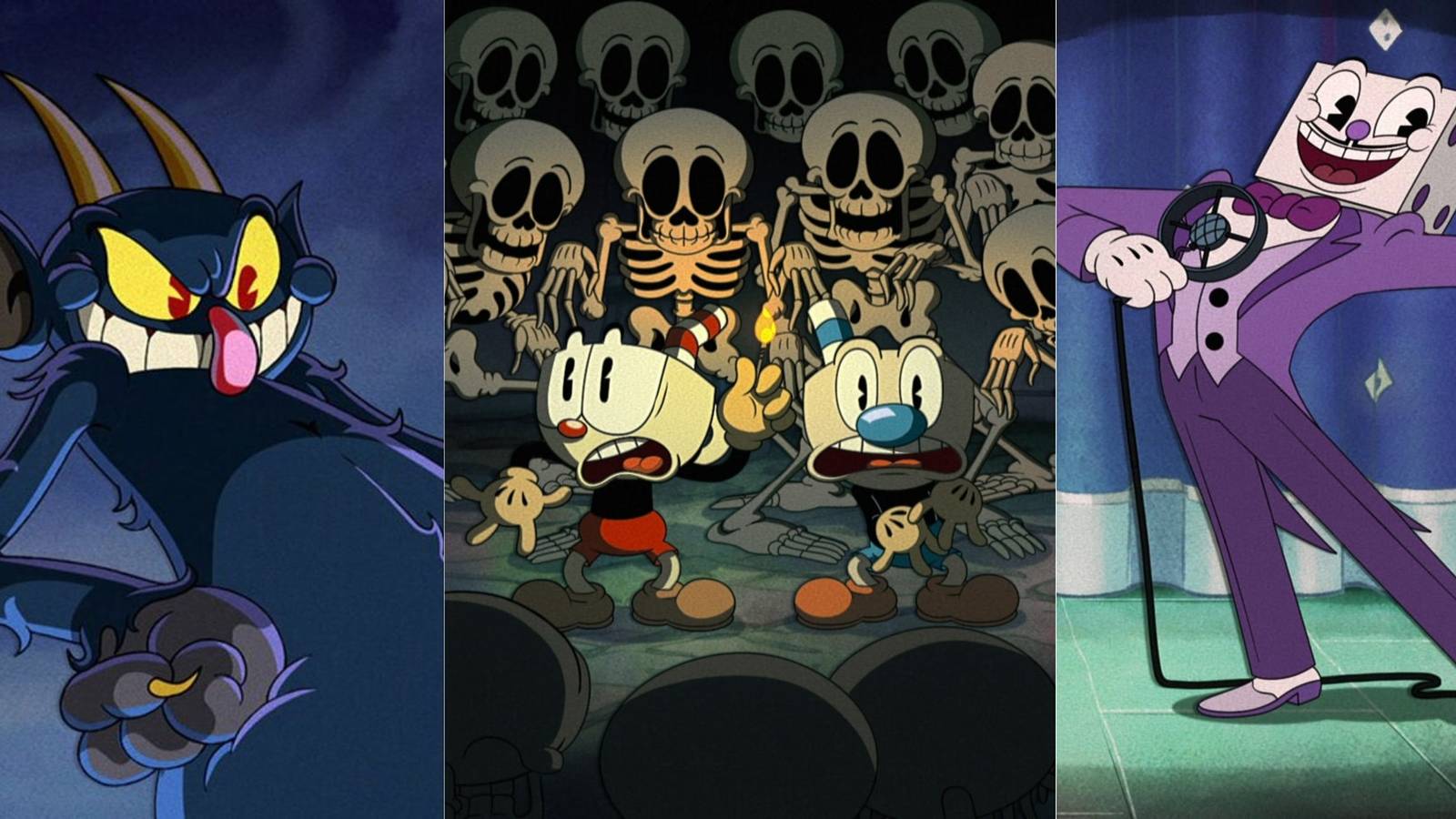 title split image Cuphead Show The Devil Ain't No Ghosts Mr. Dice