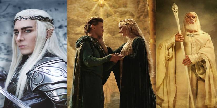 title split image lotr races not in the movies Falathim ancient elves Maiar