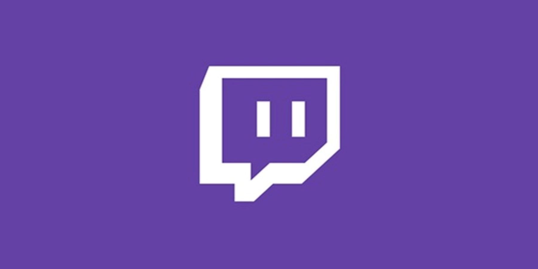 Белый логотип Twitch на фиолетовом фоне