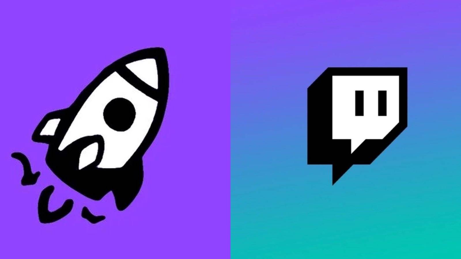 Twitch's boost rocket with the Twitch logo