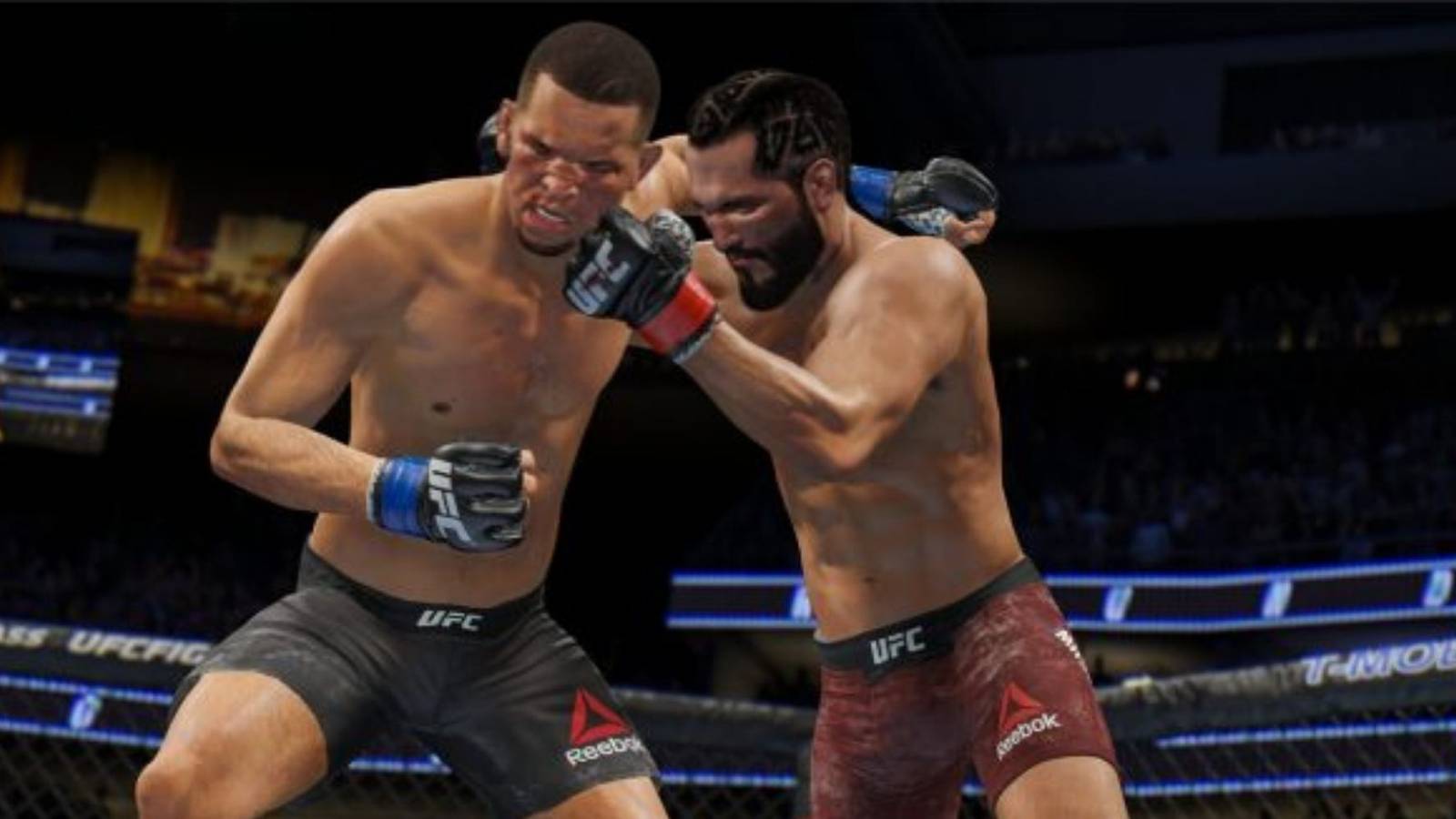 Jorge Masvidal in UFC 4 throwing an uppercut.