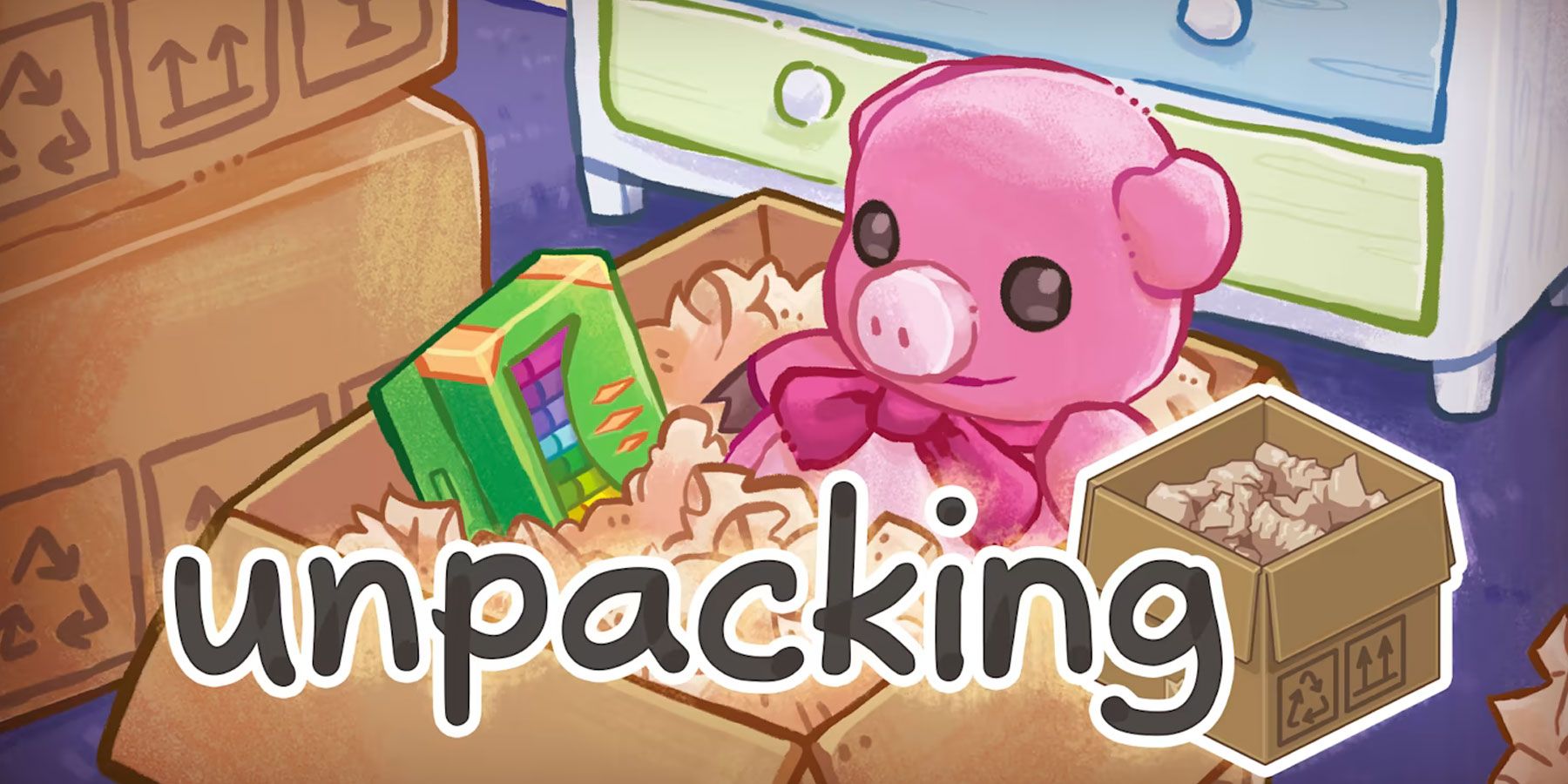 unpacking-video-game-stuffed-pig-toy-in-open-box