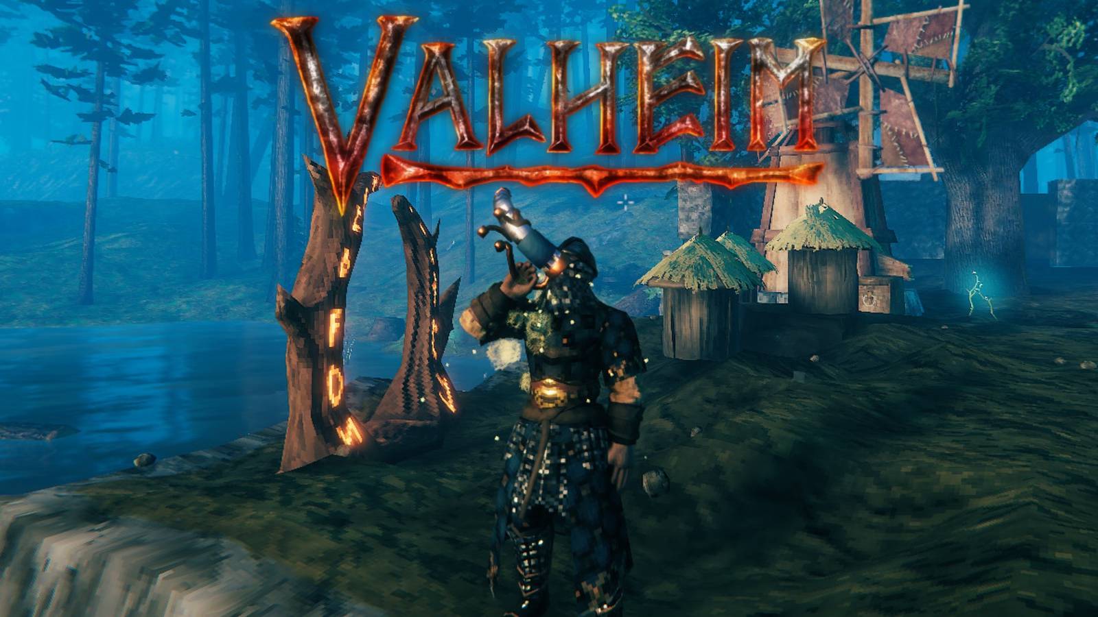 valheim horn of celebration and logo