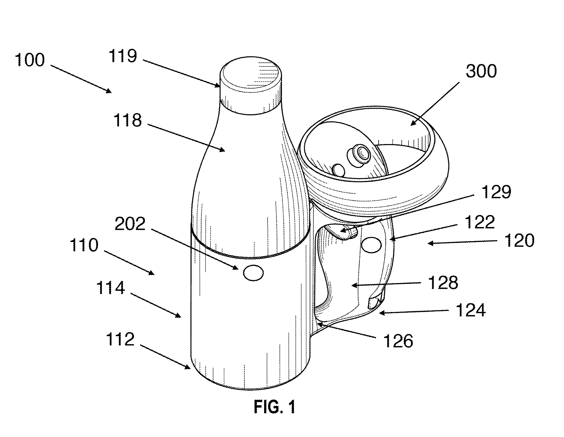 A VR Patent Controller with Drink Attachment being displayed