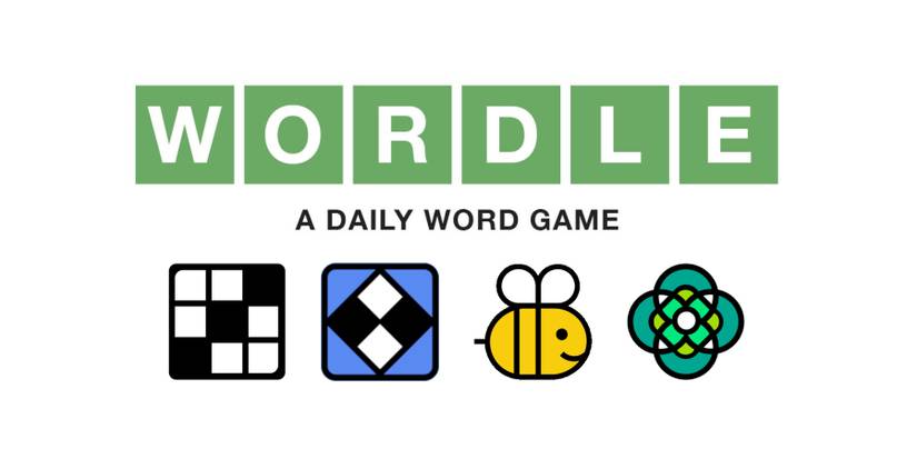 The logos of various New York Times games appear under the Wordle logo.
