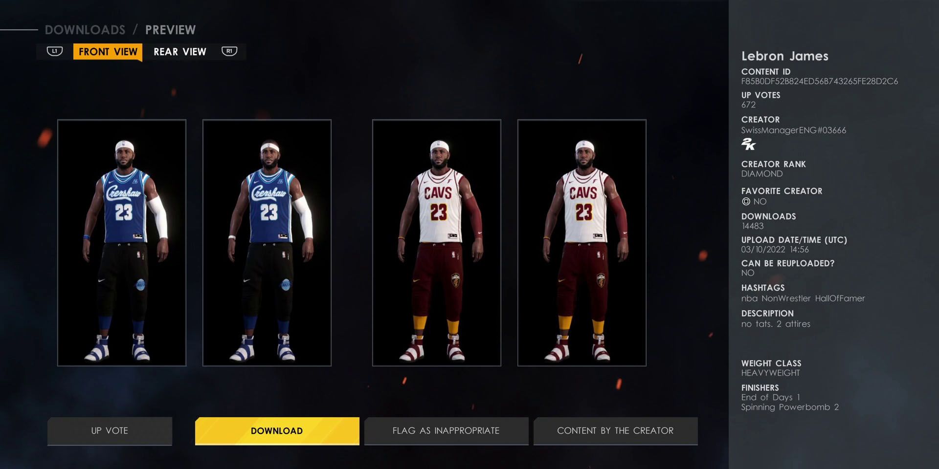 wwe-2k22-best-custom-superstars-based-on-celebrities-lebron-james