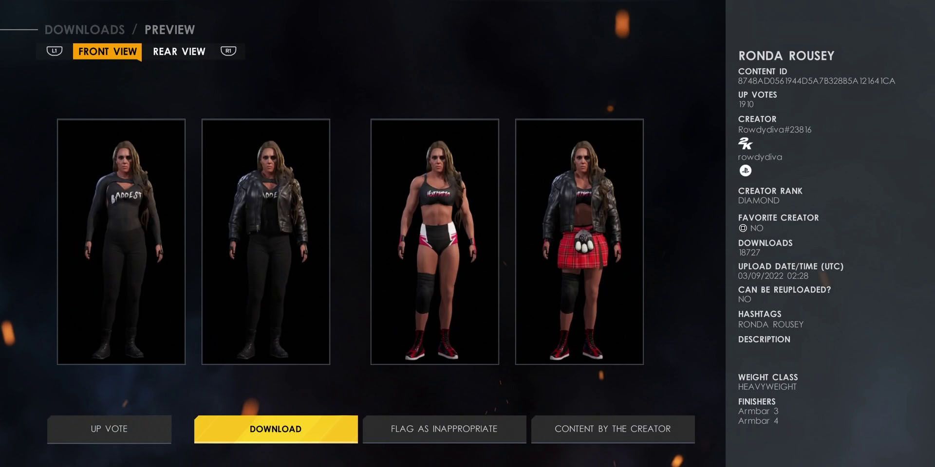 wwe-2k22-best-custom-superstars-based-on-former-wwe-wrestlers-ronda-rousey