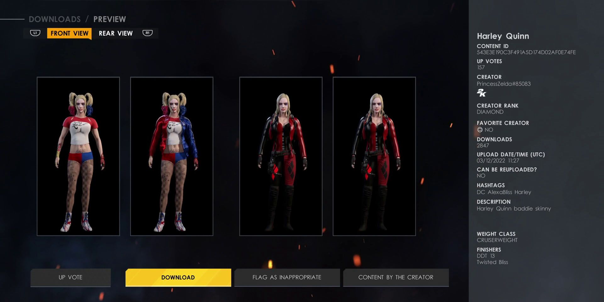 wwe-2k22-best-custom-superstars-based-on-superheroes-and-villains-harley-quinn