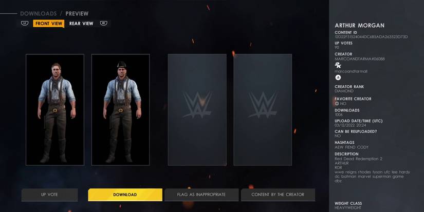 wwe-2k22-best-custom-superstars-based-on-video-game-characters-arthur-morgan-red-dead