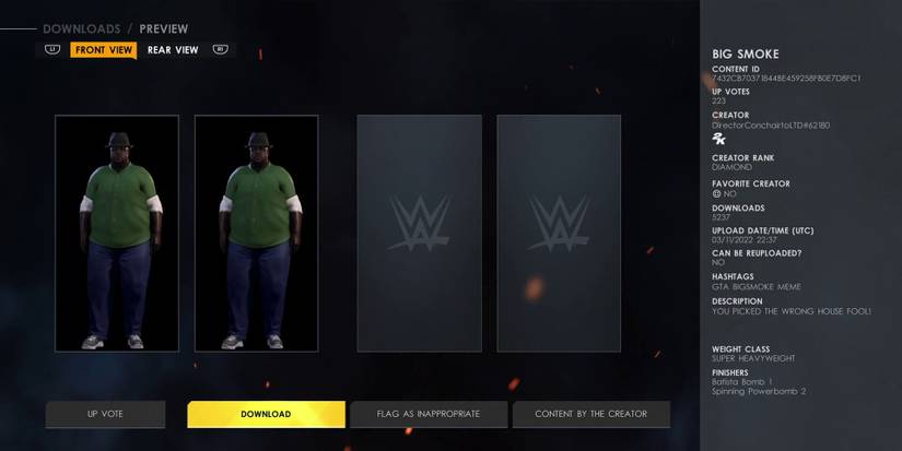 wwe-2k22-best-custom-superstars-based-on-video-game-characters-big-smoke-gta-san-andreas