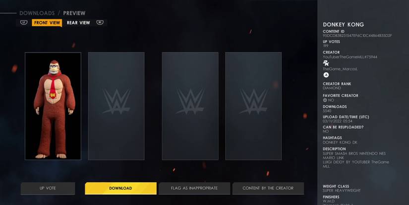wwe-2k22-best-custom-superstars-based-on-video-game-characters-donkey-kong