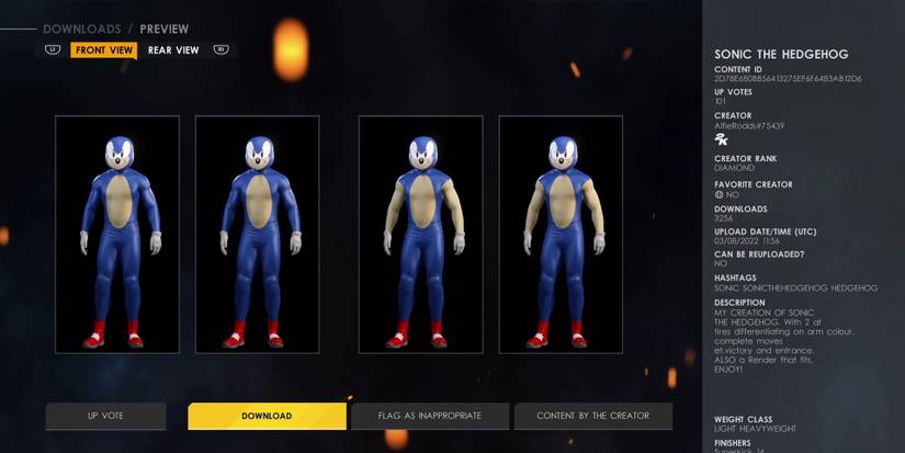 wwe-2k22-best-custom-superstars-based-on-video-game-characters-sonic-the-hedgehog