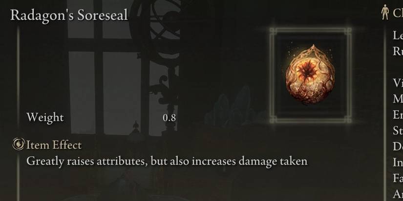 Image of the Radagon's Soreseal from Elden Ring. 