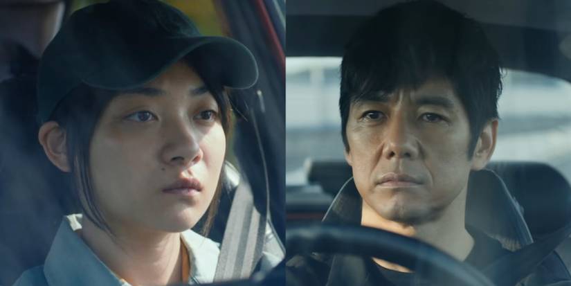 Misaki and Yusuke driving