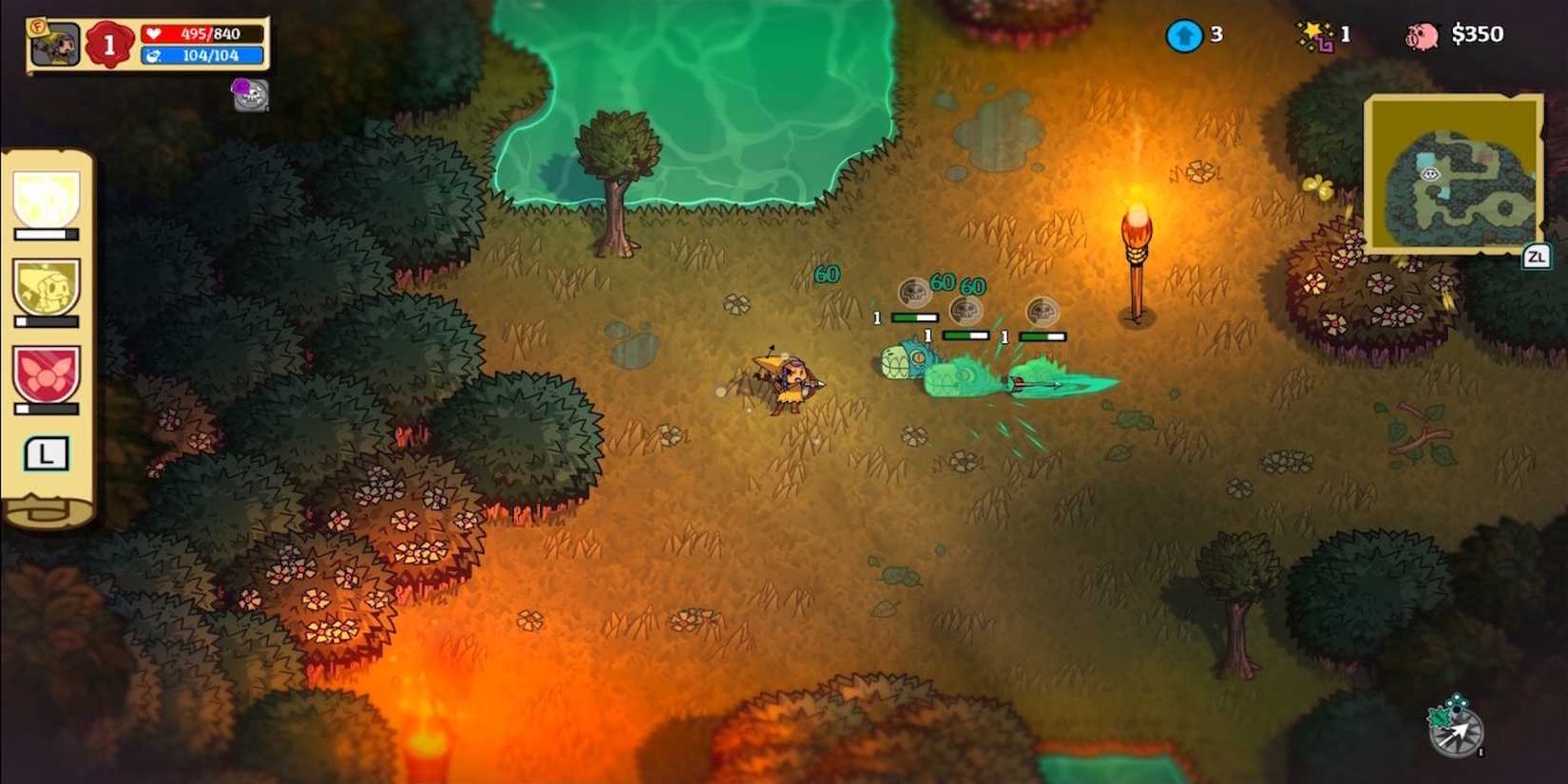 Fighting enemies in Nobody Saves the World