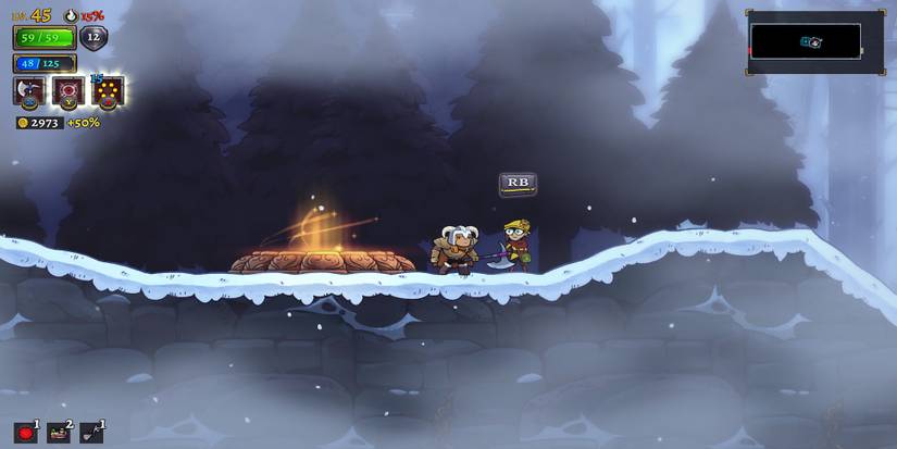 Talking to Maria in Rogue Legacy 2