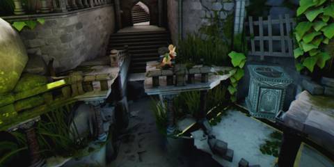 Exploring a level in Moss Book 2