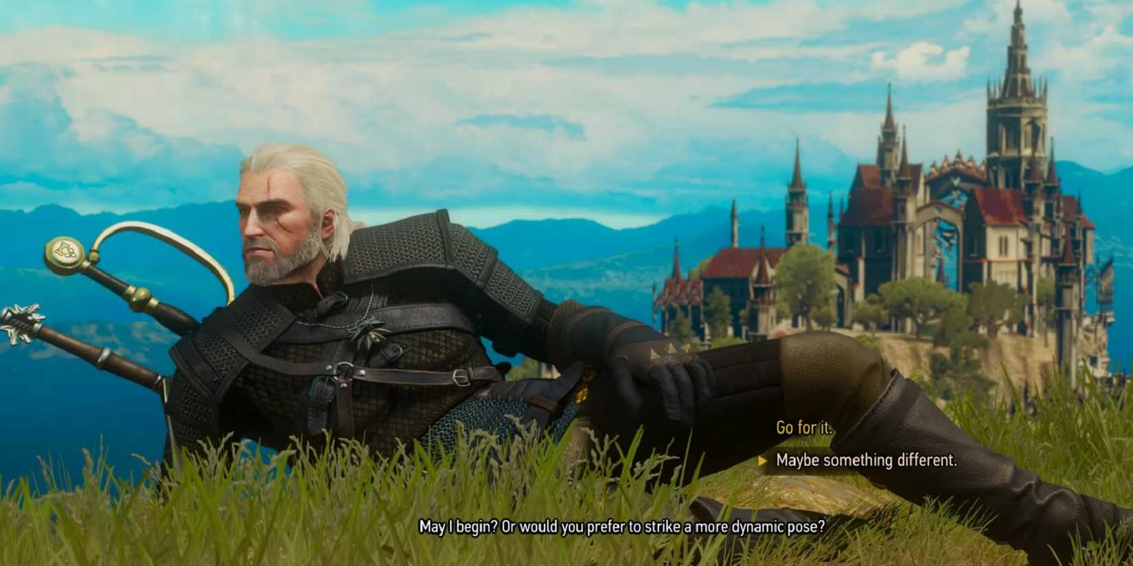 Geralt gets portrait done Witcher 3