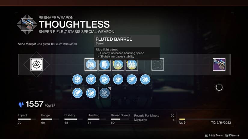 destiny 2 guide god roll thoughtless sniper rifle best dps options palmyra-b boss damage raids most powerful perks enhanced traits